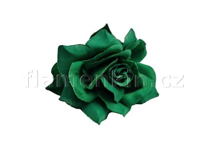 Dvojitá růže na skřipci tmavě zelená
