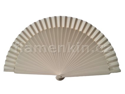 Malý hladký vejíř kratšílátka 4cm krémový