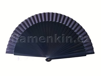 Malý hladký vejíř kratšílátka 4cm tmavě modrý