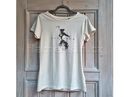 Tričko Bailaora krémové krátký rukáv