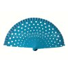 Malý puntíkovaný vějíř MP tyrkysově bílý