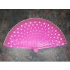 Small fuchsia flamenco fan with white polka dots 21 cm