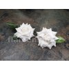Small White Flamenco Rose Flower Ø 8 cm