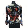 3/4 Sleeve Tie Top with floral pattern FN
