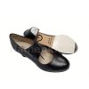 Black leather flamenco shoes BEGOÑA CERVERA CORDONERA BASIC size 37