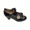 Black leather flamenco shoes BEGOÑA CERVERA CORDONERA BASIC size 37