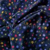 Black Fabric with Floral Design - 4 m