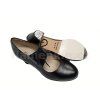 Black leather flamenco shoes BEGOÑA CERVERA CORDONERA BASIC size 38