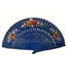 Malovaný modrý vějíř FE1138