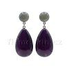 Náušnice MOV7477 fialovošedé
