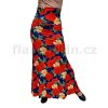 Sukně CALA modrá s velkými barevnými květy 2