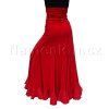 Červená široká sukně VIOLETA s lesklým volánem