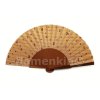 Unvarnished pearwood fan with print MP4602 - more colours