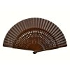 Malý vějíř s vyřezáváním hnědý