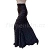 Černá sukně na flamenco s drobnými volánky model HORTENSIA II