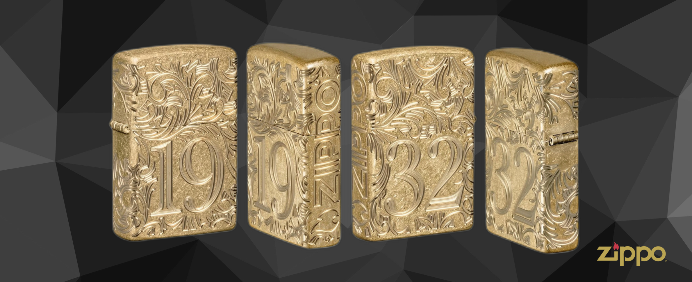 Armor® Zippo Tumbled Brass 1932 Filigree