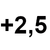+2,5