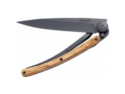 Kapesní nůž Deejo black 27g olive wood