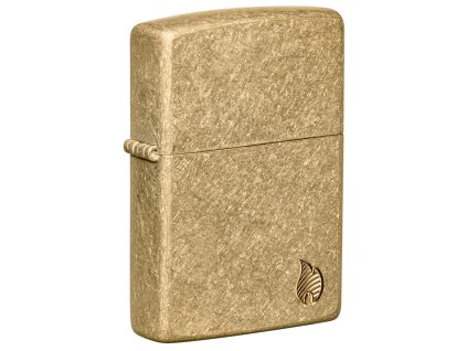 Armor Tumbled Brass Flame Design