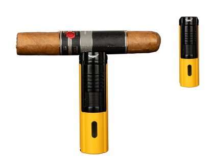 Crocodile Avanti Triple Jet Flame Cigar Lighter – Yellow 2