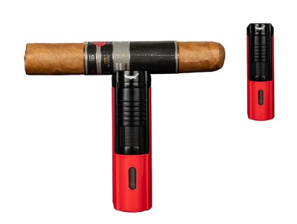 Crocodile Avanti Triple Jet Flame Cigar Lighter – Red