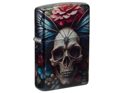 zippo floral skull zapalovac