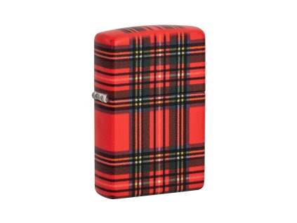 red plaid design zippo zapalovac