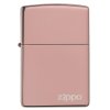 high polish rose gold zippo logo 26908 3