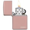 high polish rose gold zippo logo 26908 4