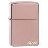 high polish rose gold zippo logo 26908