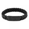 Bransoleta Zippo Braided Leather: Czarna pleciona