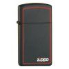 Zapalniczka Zippo Slim® Black Matte With Red Border 26055