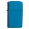high polish blue zippo slim