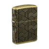 zippo art deco pattern antique brass
