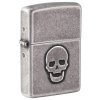 Zippo Skull Stam Antique Silver zapalovač