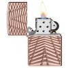 Geometric Pattern Zippo Rose Gold 3