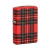 red plaid design zippo zapalovac
