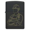 zippo worker black matte 2