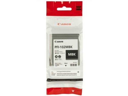 Canon PFI-102MBk, originální ink. náplň, 0894B001, Matná Černá, expirace Expirace