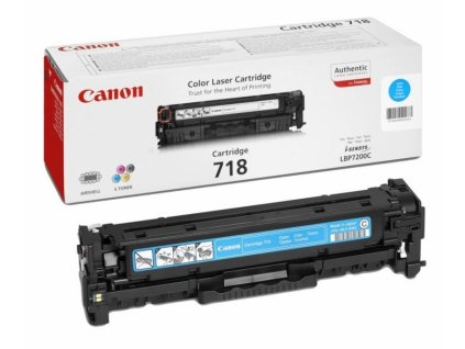 Canon originální toner CRG-718 Cyan, 2661B002