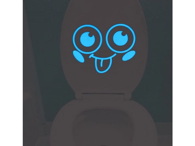Koupelna- samolepky svítící na wc prkénko modré, zelené- VÝPRODEJ SKLADU