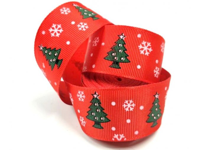 Vánoční dekorace- Vánoční dekorační stuha červená 2 varianty- VÝPRODEJ SKLADU