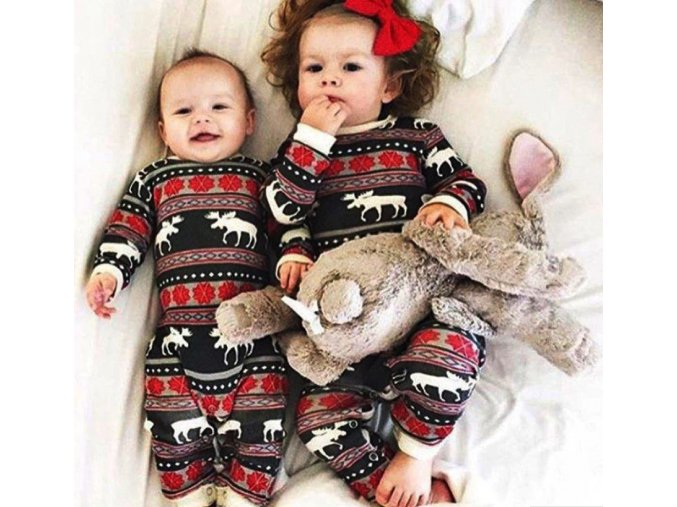 Dětské oblečení-  krásný overal Vánoční motiv- NÁPAD NA DÁREK