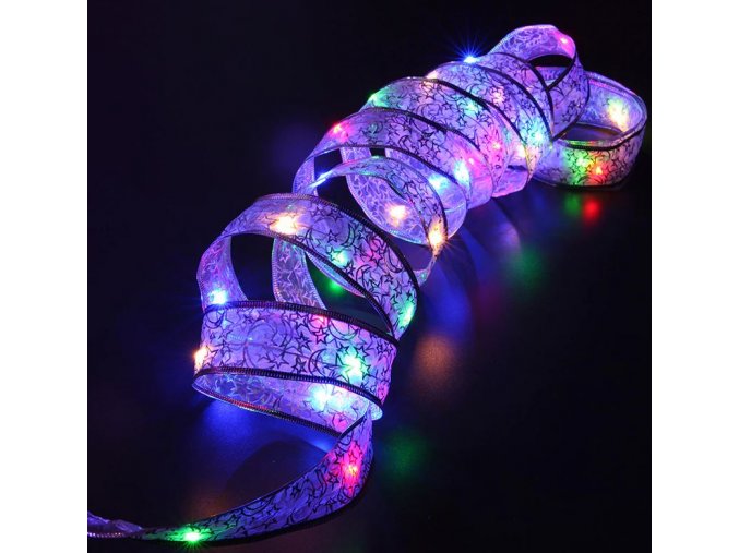 Vánoční dekorace, LED stuha svítící mix barev 4m- VÝPRODEJ SKLADU