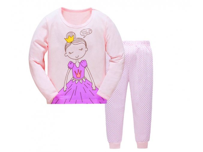 Dětské oblečení- růžové pyžamo pro dívky- VÝPRODEJ SKLADU