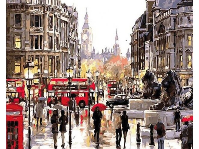 Malování podle čísel na plátno, Londýn- Vhodný jako dárek