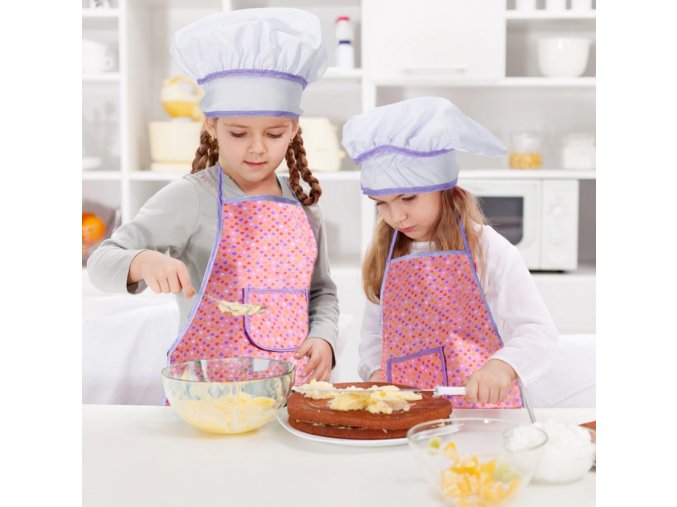 Pro děti-Kuchařský set zástěra s čepicí,chňapkou a 15 ks nádobí na pečení pro malé pomocníky