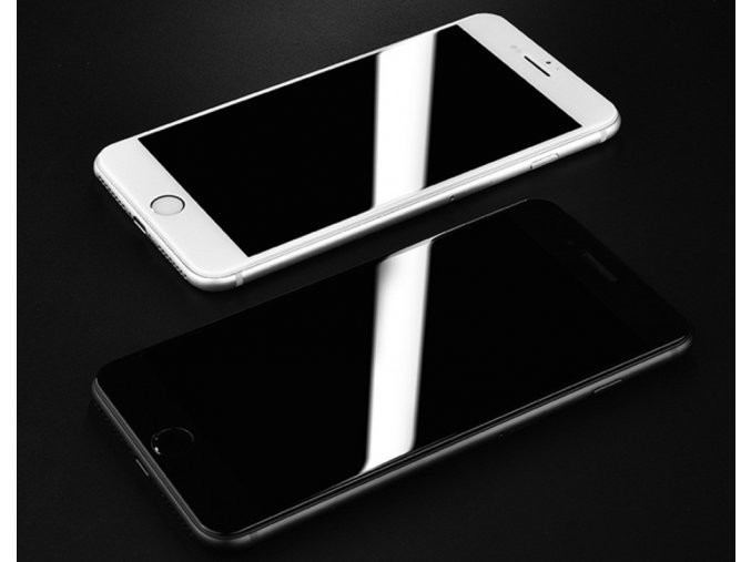 Ochranné tvrzené sklo 5D pro iPhone různé modely- bílé
