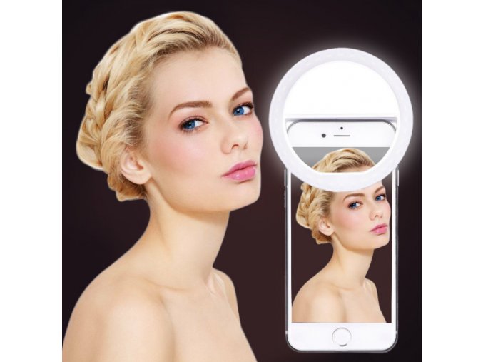 Kruhové LED světlo na mobil pro dokonalejší selfie-4 barvy