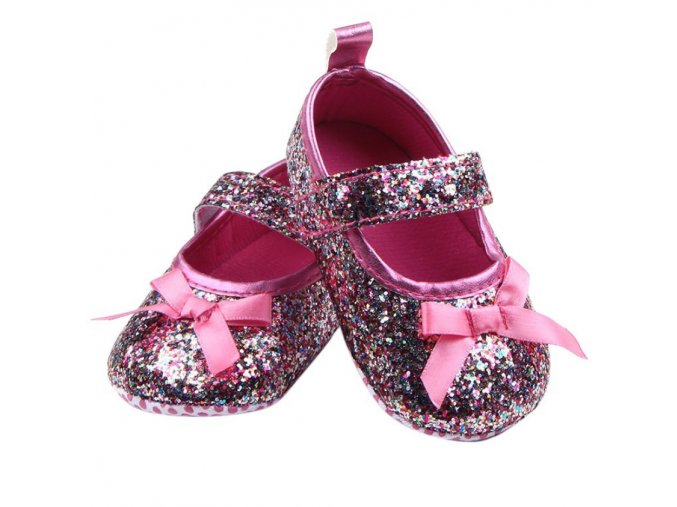 Dětské boty- dívčí capáčky pro nejmenší černé, růžové